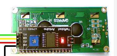 LCD display featuring the i2c backpack