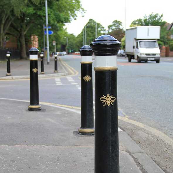 Bee Bollards can be found in Manchester
